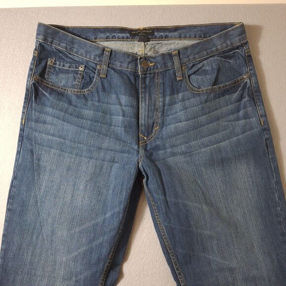 Banana Republic Jeans Mens 36x32 Blue Denim Relaxed Fit Straight Leg Casual - Picture 2 of 12